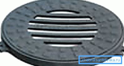 Cover for drainage well. Cover for drainage well.