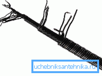 A wire hook helps to hook a rag in a siphon