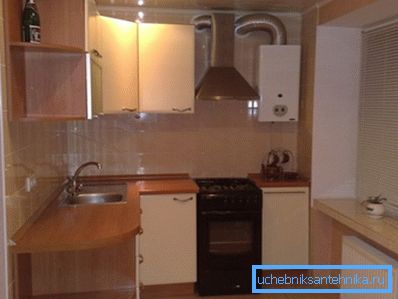 Kitchen with hidden wiring. Kitchen with hidden wiring.