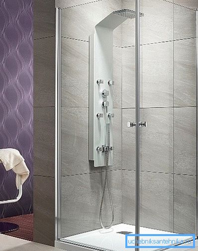 Square shower 90x90 with hinged door - an option that is different spaciousness and functionality Square shower 90x90 with hinged door - an option that is different spaciousness and functionality