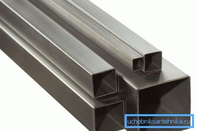 Square tubes of different sizes Square tubes of different sizes