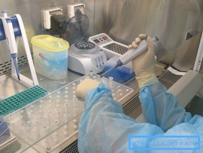 Laboratory testing of samples from the duct
