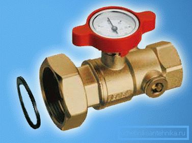 Brass tap for pressure gauge with drain Brass tap for pressure gauge with drain