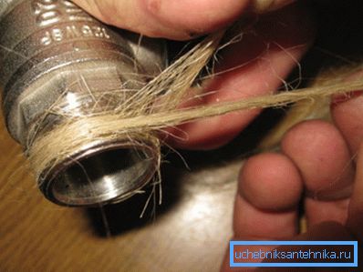 Flax is wound up along the thread, some paint is applied on top. Flax is wound up along the thread, some paint is applied on top.