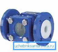 Petal check valve with a sight glass - for plumbing this option is good because you can control the operation of the system