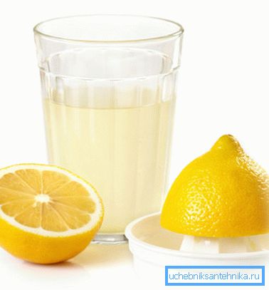 Lemon juice, dissolved in water, serve as an excellent flavoring