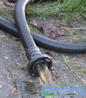 It is better to take a long hose and divert water to a considerable distance from the source.