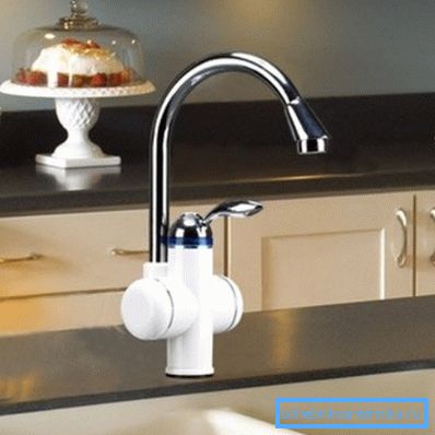 Amateur photo of the crane in which the water heating system is implemented through the use of electric heater Amateur photo of the crane in which the water heating system is implemented through the use of electric heater