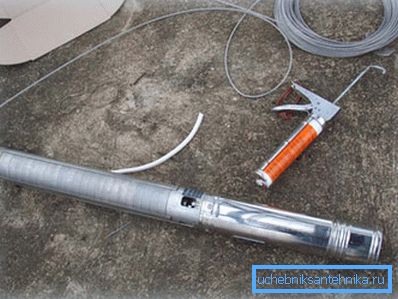 Amateur photo of a submersible pump for a well Amateur photo of a submersible pump for a well
