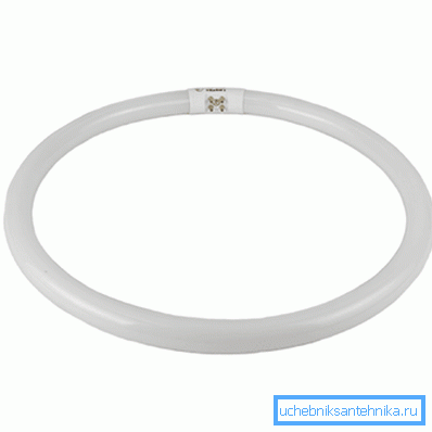 Fluorescent round lamp for shower