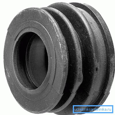 Cuff for sealing the knee in a cast iron socket. In the photo - a cuff for sealing the knee in a cast iron socket.