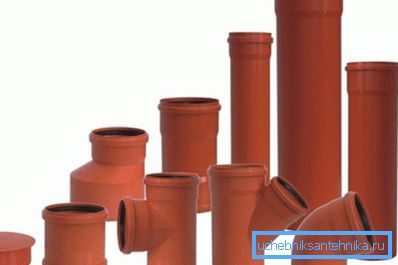 Material for laying external sewage Material for laying external sewage