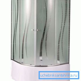 Frosted glass allows you to limit the view. Frosted glass allows you to limit the view.