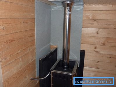 The place where the stove is located and is connected to the chimney must also be secured using flame retardant materials. The place where the stove is located and is connected to the chimney must also be secured using flame retardant materials.