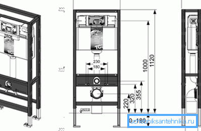Metal installations for installation works with a flushing tank Metal installations for installation works with a flushing tank
