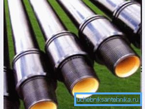 Metal casing for well with nipple Metal casing for well with nipple