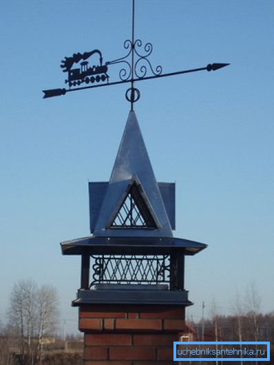 Metal vane with a decorative element. Metal vane with a decorative element.