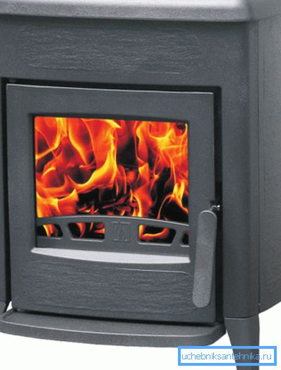 Metal fireplace with hob Metal fireplace with hob