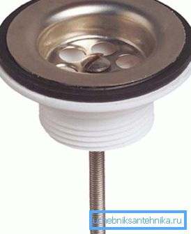 Metal screw allows you to fix the drain on the sinks of any thickness Metal screw allows you to fix the drain on the sinks of any thickness