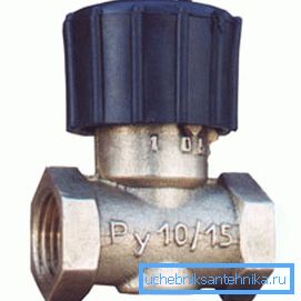 Labels are made under the valve, which has a small arrow Labels are made under the valve, which has a small arrow