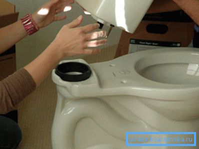 Between the tank and the seat must be installed rubber gasket. Between the tank and the seat must be installed rubber gasket.