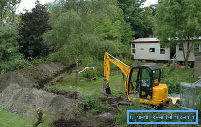 A mini excavator is perfect for this task. A mini excavator is perfect for this task.