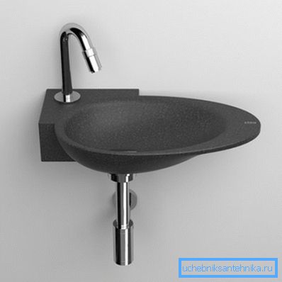 Mini sink made of composite material can be set by hand Mini sink made of composite material can be set by hand