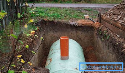 Pass a septic tank for giving