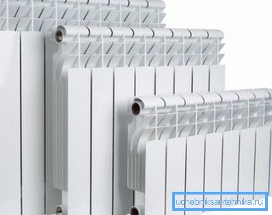 Multi-sectional household radiators. Multi-sectional household radiators.