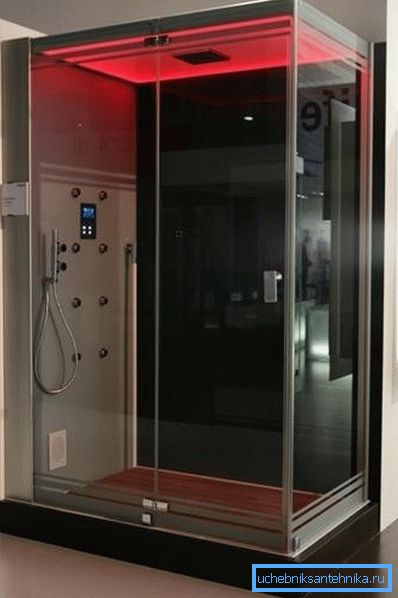 Model with infrared sauna. Model with infrared sauna.