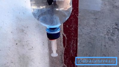 Model with valve from the syringe Model with valve from the syringe