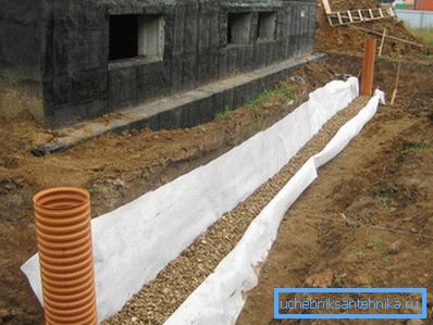 Installation of drainage system
