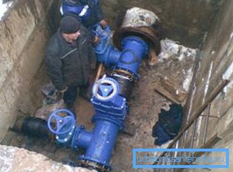 Installation of external plumbing. Installation of external plumbing.