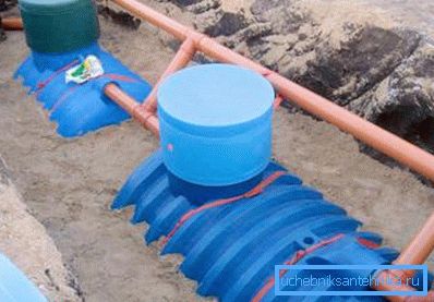 Installation of a plastic well is completed, the hatch is installed.