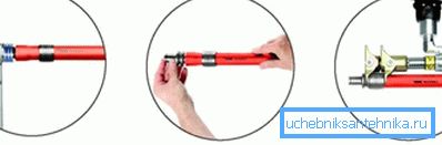 Installation of cross-linked polyethylene requires special tools. Installation of cross-linked polyethylene requires special tools.