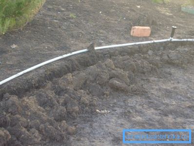 Installation of stationary irrigation water supply. Installation of stationary irrigation water supply.