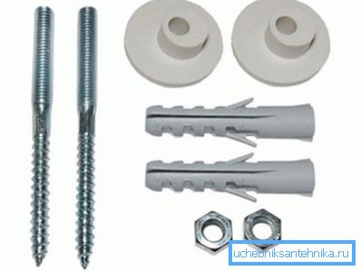 Assembly kit fixture for the toilet. Assembly kit fixture for the toilet.