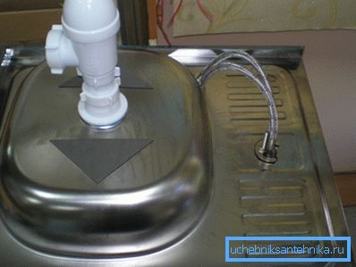 Mount drain, siphon and mixer. Mount drain, siphon and mixer.