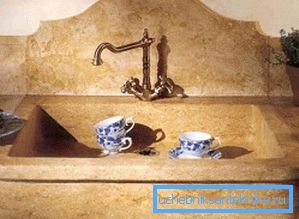 Sink for kitchen 60 on 60 centimeters from artificial marble Sink for kitchen 60 on 60 centimeters from artificial marble