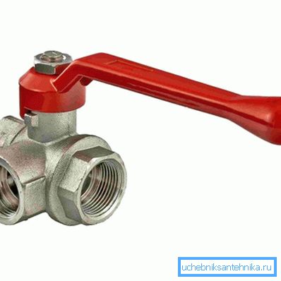 In this photo - a three-way valve for pressure gauge DU15 from Valtec. In this photo - a three-way valve for pressure gauge DU15 from Valtec.
