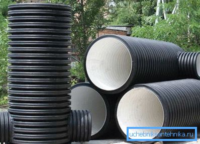 On the photo - corrugated polyethylene wells. They can fall asleep previously removed soil. On the photo - corrugated polyethylene wells. They can fall asleep previously removed soil.