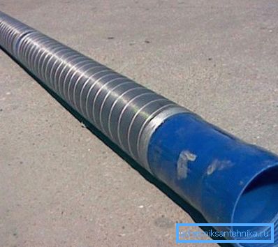 In the photo - the finished filter with a fine mesh of plastic pipe In the photo - the finished filter with a fine mesh of plastic pipe