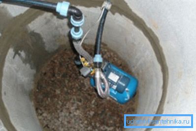 On the photo - caisson with pump On the photo - caisson with pump
