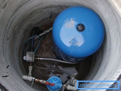In the photo - placement of equipment for water supply to the house from a well in the caisson. In the photo - placement of equipment for water supply to the house from a well in the caisson.