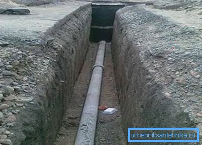 In the photo - an asbestos pipe that will reliably protect the water mains In the photo - an asbestos pipe that will reliably protect the water mains