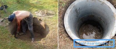 In the photo - the stages of construction of the well In the photo - the stages of construction of the well