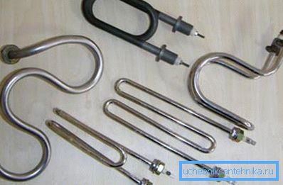 Pictured assortment of tubular heaters Pictured assortment of tubular heaters