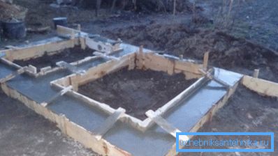 In the photo - concreting is completed. In the photo - concreting is completed.
