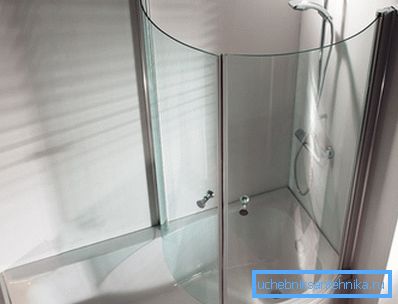 On the photo - frameless shower enclosure On the photo - frameless shower enclosure