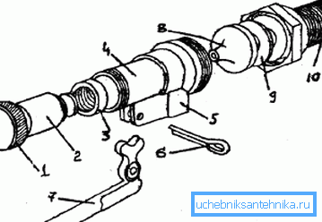 In the photo - details of the float valve